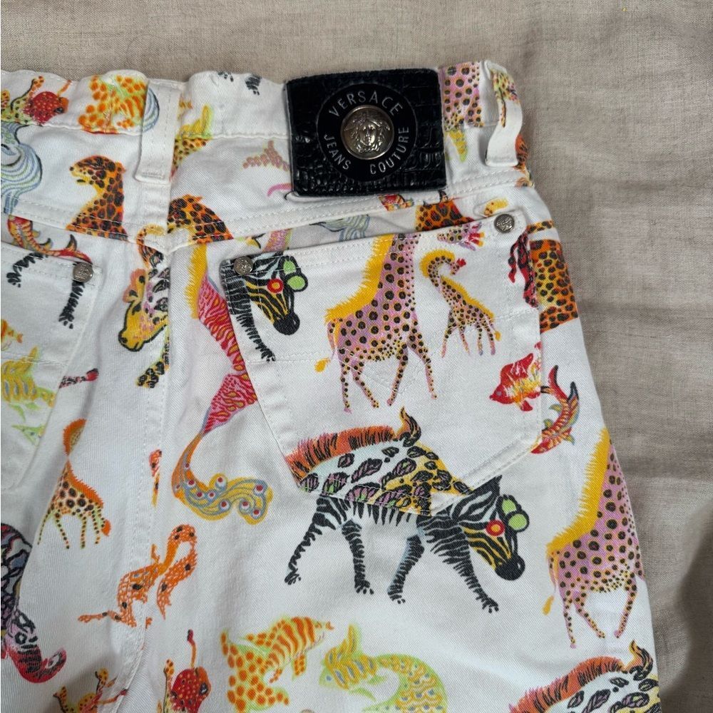 Rare Versace 1990s Fantasy Animal Print Jeans - Picture 10 of 13